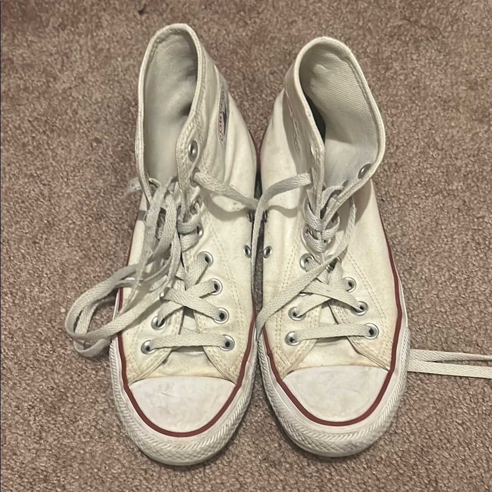 Converse White High-Top Canvas Sneakers